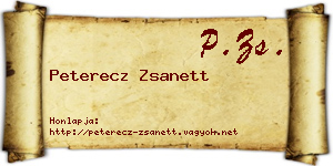 Peterecz Zsanett névjegykártya